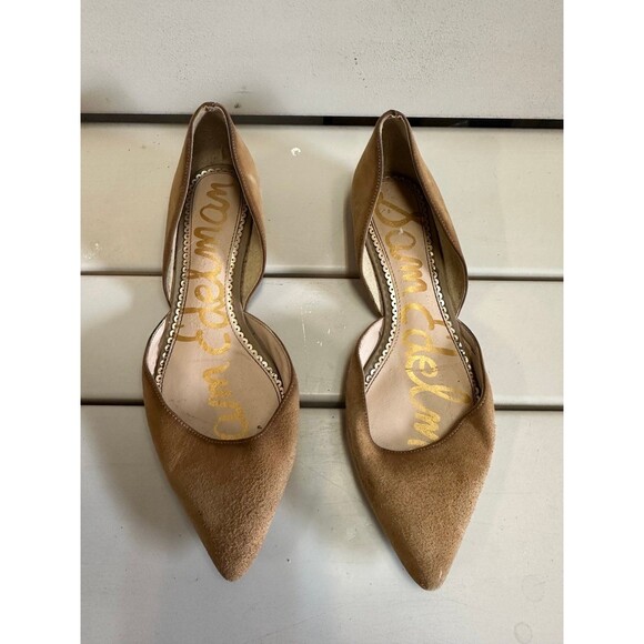 Anthropologie Sam Edelman Rodney Pointy Toe d'Orsay Leather Suede Flats 8 - Picture 4 of 8